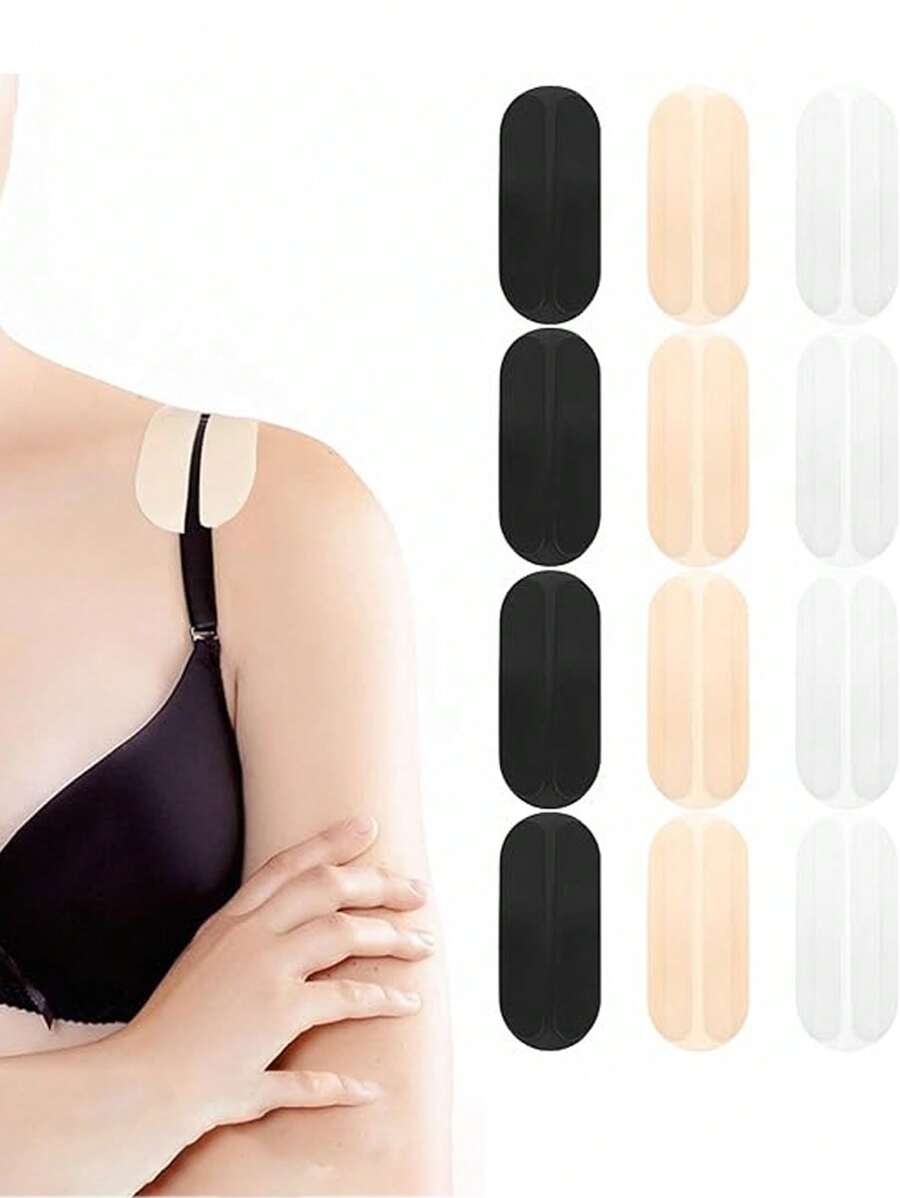 6pcs Silicone Bra Strap Pads, Invisible Non-Slip Comfortable Bra Strap Cushions, Bra Accessory To Prevent Strap Slippage And Relieve Shoulder Discomfort (Options: 1/2/4/6PCS) Summer Cooling,Beach,Travel - Multicolor - View 1