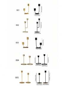 1pc European Style Iron Art Double Cup Design Candlestick For Home Living Room Kitchen Dining Room Wedding Party Table Decoration