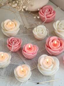 Rose Candle - 1 Piece Rose-Shaped Scented Candle For Home Decor, Birthday Gifts, And Holiday Crafts