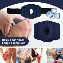 1/2 piezas Paquete de hielo de gel para la rodilla, paquete de frío y calor reutilizable de gel para la rodilla, paquete de hielo de doble temperatura para aliviar y relajar la rodilla después del ejercicio diario, flexible y ajustable, accesorio de cuidado de los pies