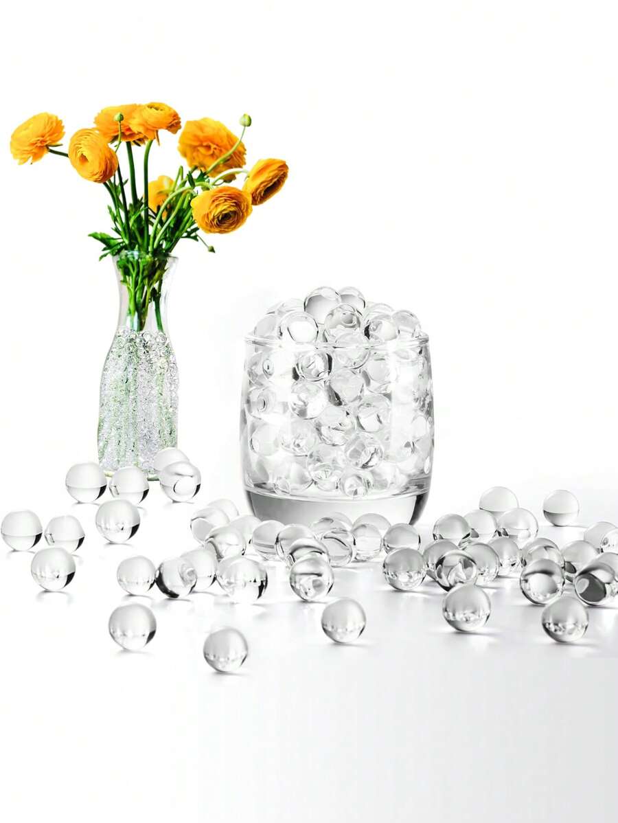 10,000pcs Transparent Water Gel Beads, Vase Filler, Growing Crystal Pearls, Wedding Decor