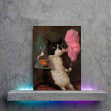 1PCS With Frame Art Poster Alison Friend Cute Funny Animal Cat Eating Marshmallow Canvas Art Office Room Decoration Canvas Painting Posters And Prints Wall Art Pictures Suitable For Children's Room Living Room Bedroom Dining Room Bathroom Kitchen Study Hotel Bar Studio Dressing Room Cafe Corridor Wall Decoration - Nhiều màu - Xem 3