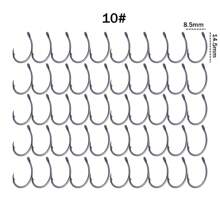 50pcs/Box Coating High Carbon Stainless Steel Barbed Hooks Carp Fishing Hooks Pack With Retail Original Box 8011 - Silver - View 10