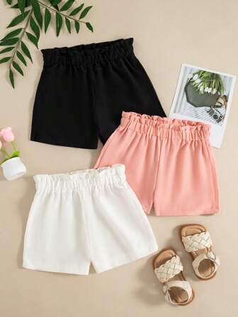 Girls' Fashionable Colorful Casual Shorts For Summer