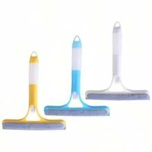 3-In-1 Multifunctional Glass Cleaning Tool With Sprayer, Polypropylene (PP) Plastic, Suitable For Bathroom, Kitchen, Living Room, Bedroom, Toilet - Efficient Mirror And Window Scraper