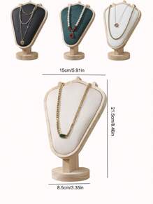 1PC 实木项链展示架，肖像颈展示架，吊坠展示架，珠宝道具模型架，展示柜展示架 - 彩色 - 查看 5