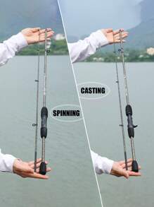 SOUGAYILANG 2-Sections Fishing Rod : 1.8M Spinning And Casting Rods With Composite Graphite - Carbon Fiber Blanks, Ideal For Freshwater Fishing