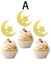 10 件可重复使用的 3D 时尚蛋糕装饰品，安全且适用于蛋糕、甜点、派对、野餐、餐厅、生日、特别 - 彩色 - 查看 5