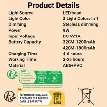 1pc LED Desk Lamp, 3 Light Modes, Dimmable, Touch Control, Magnetic Installation, Flicker-Free Eye Protection, 88° Adjustable Angle, 42cm/32cm Length, Suitable For Desk, Study, Office Lighting, Night Light