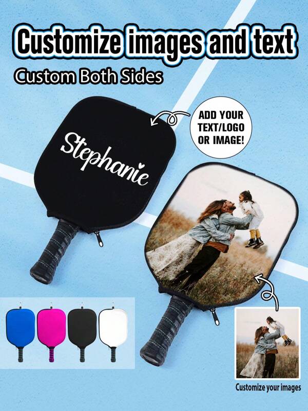 1 Customized Pickleball Paddle Cover, Personalized Pickleball Paddle Case, Portable Pickleball Paddle Sleeve, Customized Pickleball Paddle Bag, Pickleball Paddle Cover Gift, Gift For Him, Anniversary Gift, Holiday Gift