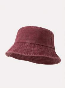 1 pieza Sombrero de cubo de unicolor y transpirable con perforaciones, adecuado para primavera, verano y otoño, sombrero de sol para hombre para uso diario al aire libre. Sombrero de verano adecuado para actividades al aire libre en verano como senderismo y pesca