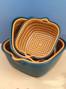 8pcs/6pcs,Drain Basket, Vegetable Wash Basket, Colander Basket, Plastic Filter Basket, Reusable Wash Basket, Kitchen Household Colander, Fruit Wash Basket, Kitchen Supplies, Kitchen Gadgets, Kitchen Accessories