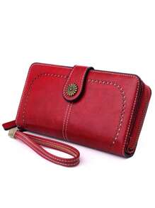 新款女士PU皮钱包，女士长款休闲钱包，大容量零钱包，卡包钱包，长款钱包，腕包