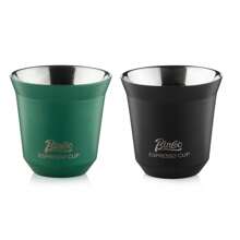 Bincoo Stackable Insulated Espresso Cups Set,2 Pack Stainless Steel Double Wall Insulated Coffee Cups Demitasse Cups For Drinking