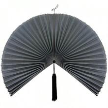 Wall Decor,Japanese Wall Fan Decor,Large Bamboo Fan Wall Art For Boho Hanging Headboard,Decorative Folding Fan For Over Bed Decorations,Large Wall Dcor (Ivory, 48inch) - Màu xám đen - Xem 1