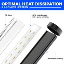 Barrina Standing Grow Light T10, 42W 5000K, Full Spectrum LED Plant Light For Indoor,Vertical Grow Light, Wide Coverage, 4FT Height With On/Off Switch And Tripod Floor Stand - 美規A型插(110-127V) - 查看 4