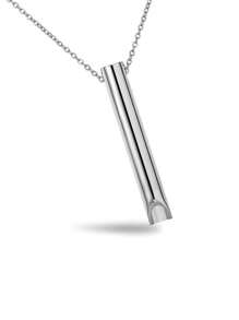 1pc Stainless Steel Breathe Adjustable Necklace Pendant, Unique Stress Relief Gift For Him/Her