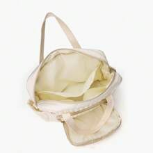 1pc Embroidered Bear Mommy Bag, Large Capacity Maternity Backpack, Shoulder And Crossbody Bag