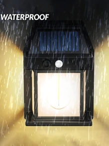 1 Pc 10000 Lumens Solar Powered Light With Tungsten Filament Bulb, 3 Modes, Motion Sensor Light, IP65 Waterproof, Solar Wall Lamp, Bright, Suitable For Backyard, Garden, Fence, Porch, Front Door
