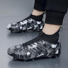 Men's Football/Soccer Shoes, Unisex, Suitable For Football/Soccer Training & Match, Baseball Sports, Artificial Turf & Indoor, Black Sports Shoes