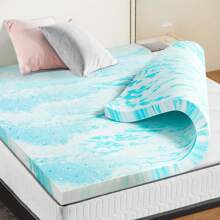 Sweet Furniture Memory Foam Bed Topper With Cooling Gel Swirl Infusion - Perfect Gift For A Cozy Sleep - 3 inches-KING - View 2