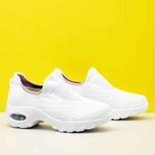 女士舒适休闲针织一脚蹬运动鞋、舞蹈鞋和气垫鞋