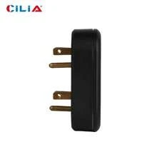 CILIA 白色电源板，带 6 个交流电源插座。110V-130V，壁式电源插座，方便携带，适用于家庭、办公室