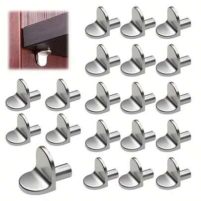 10/20/40pcs Metal Shelf Support Pegs - Easy Install Cabinet Shelf Brackets For Kitchen, Wardrobe, Closet, Bookshelf - Versatile Shelving Hardware Anchors