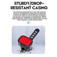 NetHong LED Waterproof Bike Light Set Bicycle Torch Front And Rear Rechargeable USB Lamp - Black - View 11