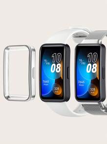 3-In-1 Complete Accessory Set: 1pc Protective Frame, 1pc Silicone Band, 1pc Magnetic Milanese Metal Band, Compatible With Huawei Band 8, Suitable For Everyday Wear