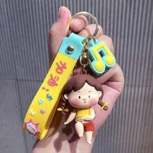 1pc Sports Girl Keychain, Fashionable & Delicate Bag Pendant Charm, Personalized Cartoon 3D Car Key Chain - Multicolor - View 11
