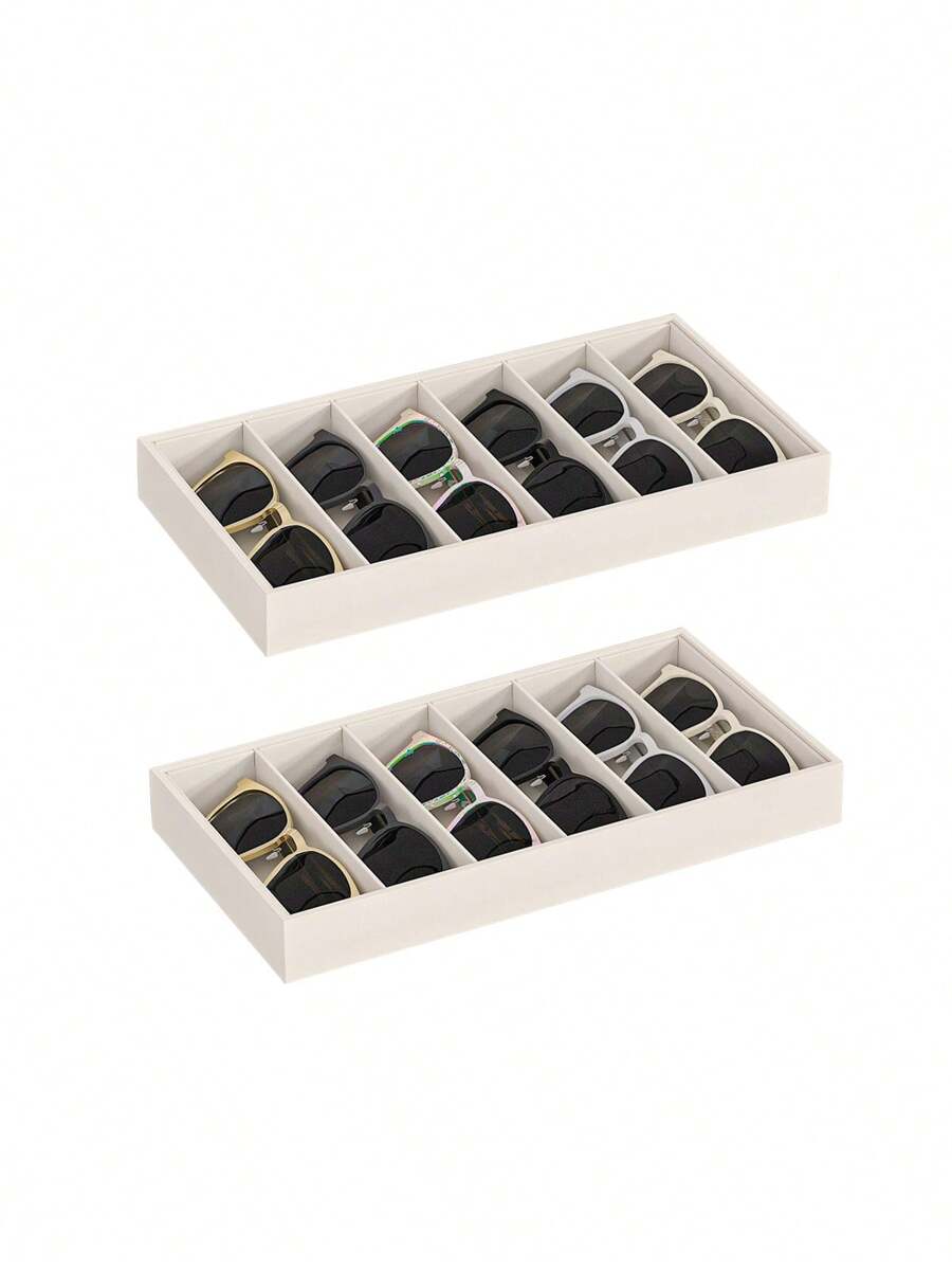6 Grid Home Sunglasses Jewelry Storage Box