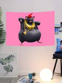 1pc Rock Music Fans' Energy Tapestry - Funny Decorative Backdrop Cloth For Dorm And Home - Polyethylene Fiber, High Definition Single-Sided Print - Perfect Wall Art For Living Room, Bedroom, And Student Space,Christmas