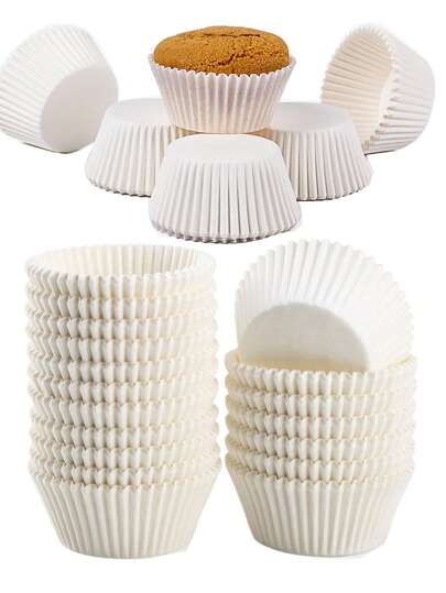 100/200/300pcs Disposable Paper Cupcake Liners, Baking Muffin Cup Holders