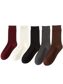 1pair/2pairs/3pairs/6pairs Women's Random Color Fashionable Bubble Pile Socks, Comfortable, Breathable, Classic, European Style, Knee-High, Casual Scrunch Socks, Fall