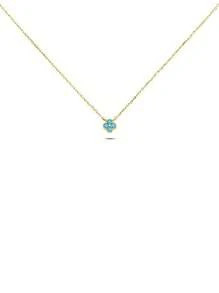 EleRunis 1 pieza Colgante de Flores de Turquesa de Plata de Ley 925 con Collar, Joyería Fina como Regalo para Mujeres para Uso Diario, Boda, Fiesta, Compromiso y Día de San Valentín - Dorado - Ver 4