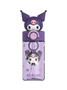 Sanrio 1pc Sanrio Kuromi Water Bottle Water Cup, 500ml Straw Cup,For Outdoor, Camping,Easy To Carry,Holiday Gifts, Birthday Gifts, Party Gifts,Cute Student High Bounce Straw Cup,High Aesthetic Water Cup