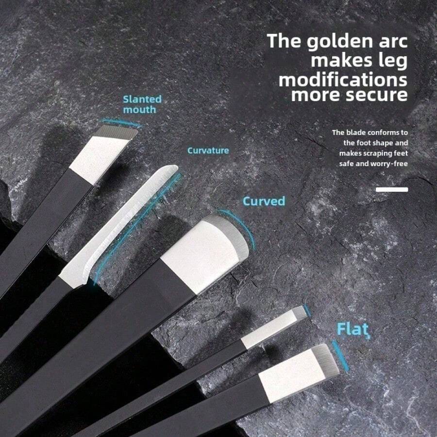 4 件/5 件不锈钢嵌甲工具套装，修脚护理套装，用于去除硬皮老茧，修脚刀套装，嵌甲去除套装，修脚老茧剃须刀工具，专业脚刮刀