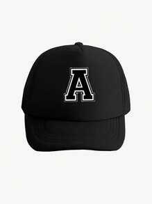 1pc Kid's 26-Letter Baseball Hat, Fashionable And Versatile Mesh Breathable Sun Hat, Suitable For Daily Outings In Spring And Summer, Suitable For Use As A Gift