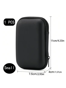 Organizador de bolsa de auriculares Eva de Apple, bolsa organizadora de cables, bolsa de almacenamiento de unidades flash USB y tarjetas SD Harger, estuche con cierre de cremallera resistente a golpes, bolsa accesorios de auriculares, bolsa accesorios de teléfono