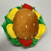 1 件宠物猫/狗汉堡头帽，可爱有趣的照片道具帽，适合小型宠物