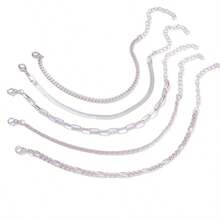 1 Set Of 5pcs Boho Style Metal Chain Layered Bracelet For Women