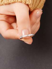 1 PC Gorgeous 925 Sterling Silver Cubic Zirconia Rings Wedding Jewelry For Women Fine Jewelry