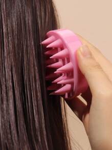 1 件套按摩洗发刷、头皮按摩器、硅胶发梳、清洁刷和沐浴工具 - 彩色 - 查看 4