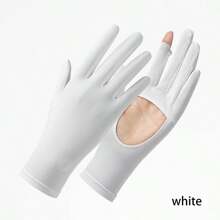 1 Pair Summer UV Protection Lace Fingerless Gloves For Women,Breathable Outdoor Driving Cycling Touchscreen Gloves - Multicolor - View 7