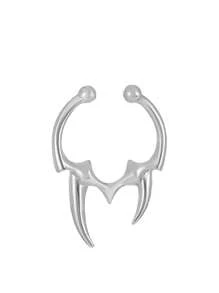 Gothic Asymmetric Horn Nose Ring Puncture Jewelry, Simple And Non Perforated Nasal Septum Puncture