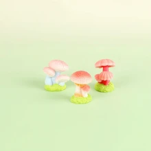 8 件装苔藓微景观创意简约仿真蘑菇 DIY 多肉植物园艺装饰配件 - 彩色 - 查看 3