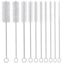 10 件套长刷毛吸管清洁刷套装 - 可重复使用的尼龙吸管清洁器，适用于厨房、酒吧、旅行和派对用品 - 非常适合万圣节、圣诞节、生日庆祝、迎婴派对、露营配件、万圣节礼物