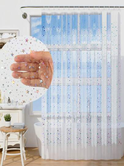 1pc Color Shower Curtain, Water Cube Waterproof Shower Curtain, High Quality Fashion Shower Curtain, Feather Pattern Shower Curtain, Fashion Hook Shower Curtain Home Bathroom Decor Fall Decor Bathroom Accessories Back To School