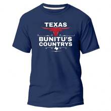 CAMISETA MODA COUNTRY MASCULINA TEXAS BUNITU¨S COUNTRYS CAMISA 100% ALGODAO FIO 30.1 PREMIUM - Azul Royal - Visão 5